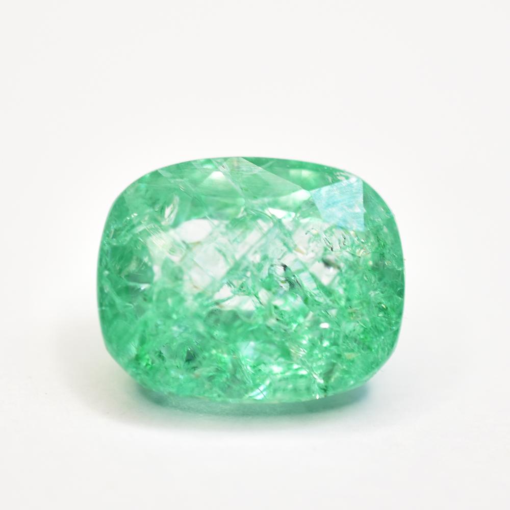 STUNNING Natural EMERALD Green Cushion Cut 14.55 Ct Loose Gemstone