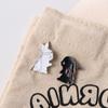 Wuxian Jewelry Lan WangJi Accessories Black Rabbit Mo Dao Zhu Shi Enamel Brooch Brooches Pin Badge