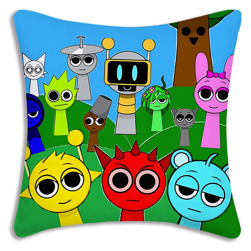 Игровой смешной Для S-SprunkiS Наволочки Мультяшный Диван Декоративный Дом Двусторонняя Печать Короткий Плюш Милый Чехол для Подушки