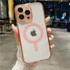 Роскошный цветной бампер, прозрачный магнитный чехол Magsafe для телефона iPhone 11 12 13 14 15 Pro Max, защитный чехол для объектива 14 Plus