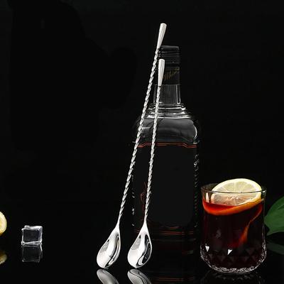 Ложка для смешивания из нержавеющей стали, общая длина 30/40 см, 2 шт., барная ложка