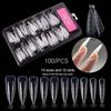 100Pcs Clear Full Cover False Nail Scale Clip Gel Acrylic Nail Art Extended Fake Stiletto Nail DIY Beauty Manicure Accessoires