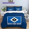 Hamburger SV Pattern Bedding Quilt Set  Home Decoration  Gift (1 * duvet cover + 2 * pillowcase  without core)