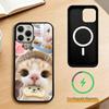Funny Cute Cat   Phone Case For iPhone17,16,15,14,13,12,11 Plus,Pro Magnetic For Magsafe Wireless Charging