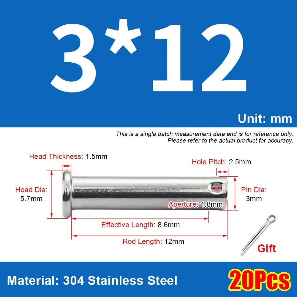 1 комплект Цилиндрический установочный штифт Плоскоголовый штифт-заглушка Комплект Прочный штифт Ось штифта Шплинт