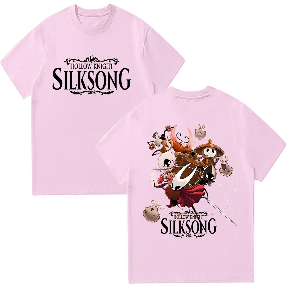 Hollow Knight Silksong Graphic T Shirt Men's Clothing Casual Short Sleeve Top Fashion Cartoon Hot Game Unisex T-shirt Cotton Tee