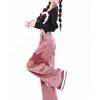 Vintage Star Embroidery Jeans Women Spring and Autumn High Waist Loose Wide Leg Pants