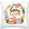 Home Decor Easter Pillowcase Sofa Cushion Cover Bedroom Room Decor Easter Bunny Egg Print Throw Pillow Case