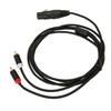 Кабель XLR на двойной RCA гнездо-штекер с низкими потерями, бесшумный Y-разветвитель-дубликатор, стереофонический межкомпонентный кабель 1 м
