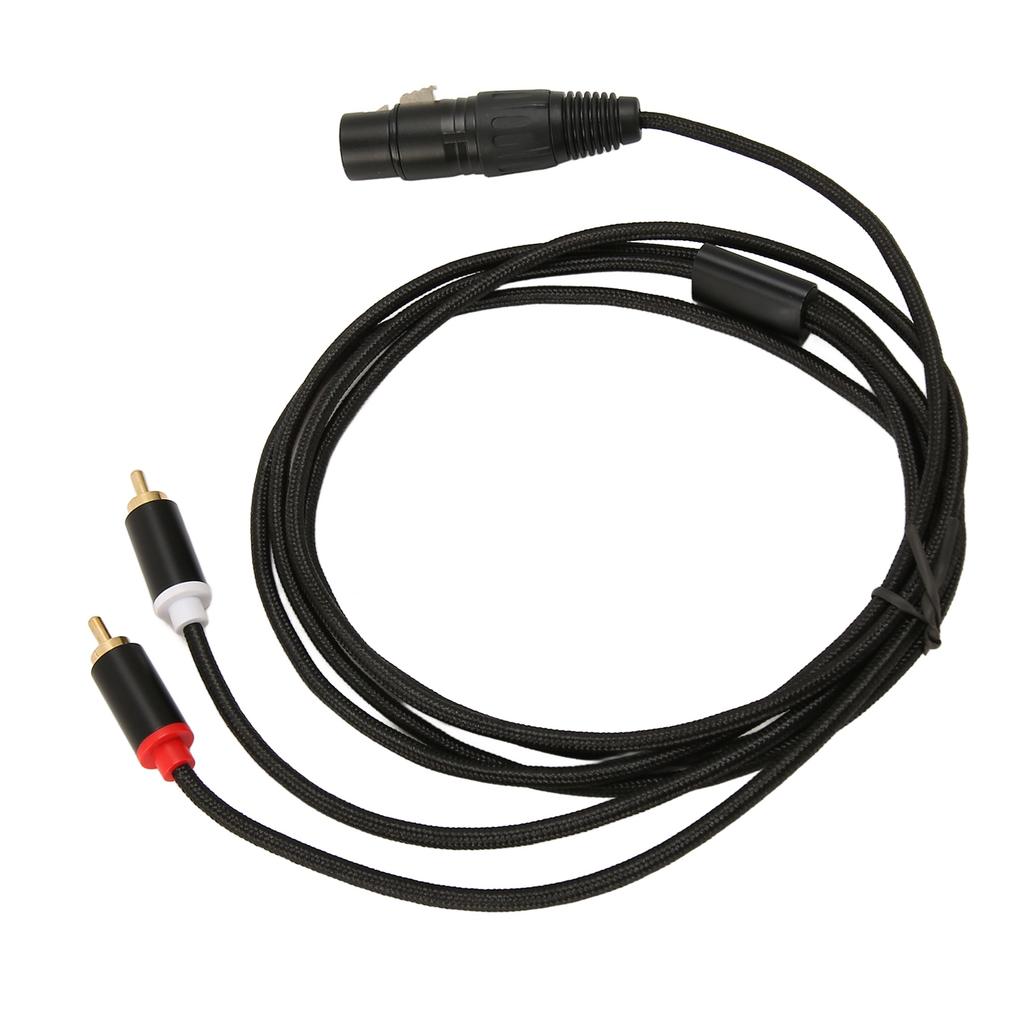 Кабель XLR на двойной RCA гнездо-штекер с низкими потерями, бесшумный Y-разветвитель-дубликатор, стереофонический межкомпонентный кабель 1 м