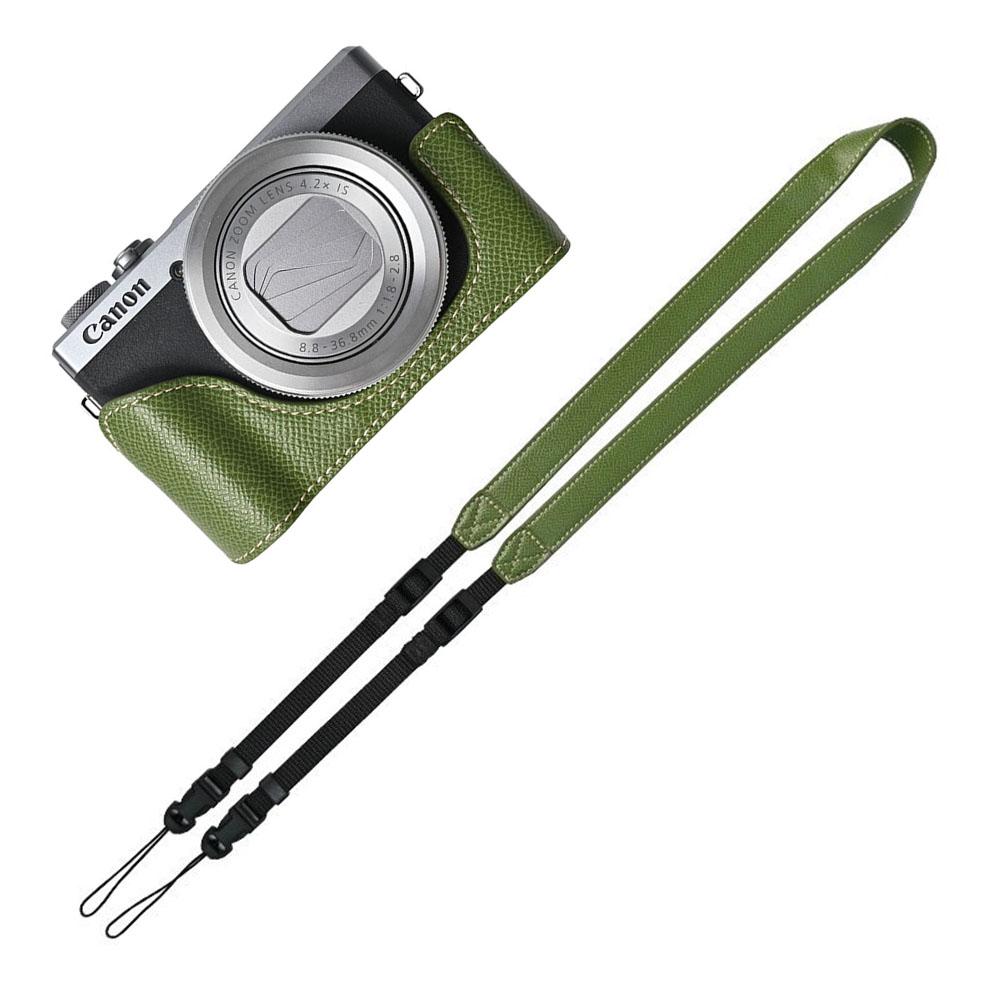 G7X2 G7X3 PU Получехол для камеры для Canon PowerShot G7X Mark II III Крышка с отверстием для аккумулятора с ремешком