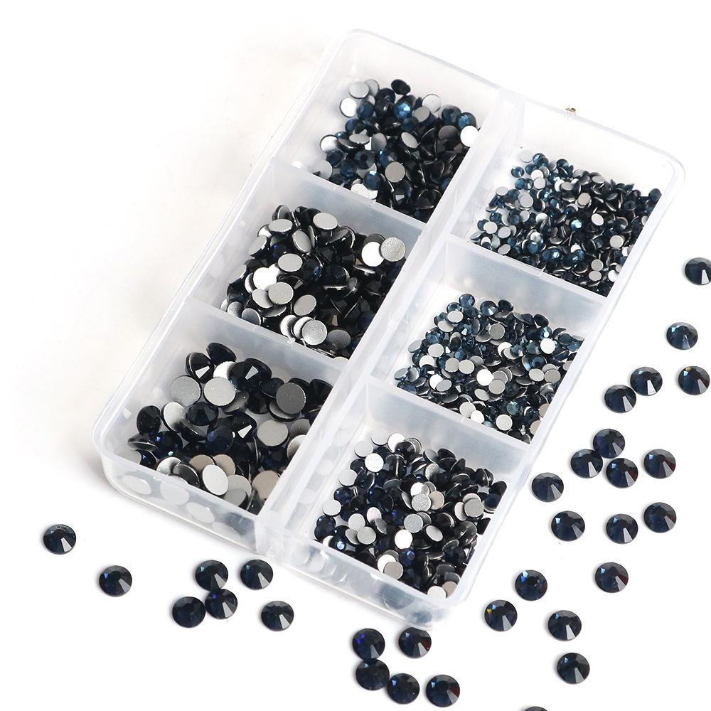 Украшения для ногтей 6 сеток стеклянные кристаллы стразы белого цвета смешанные супер вспышка плоское дно бриллиант цветной дизайн ногтей бриллиант