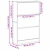 Shoe Cabinet with Shelf Black Oak Effect 80 x 21 x 125.5 cm