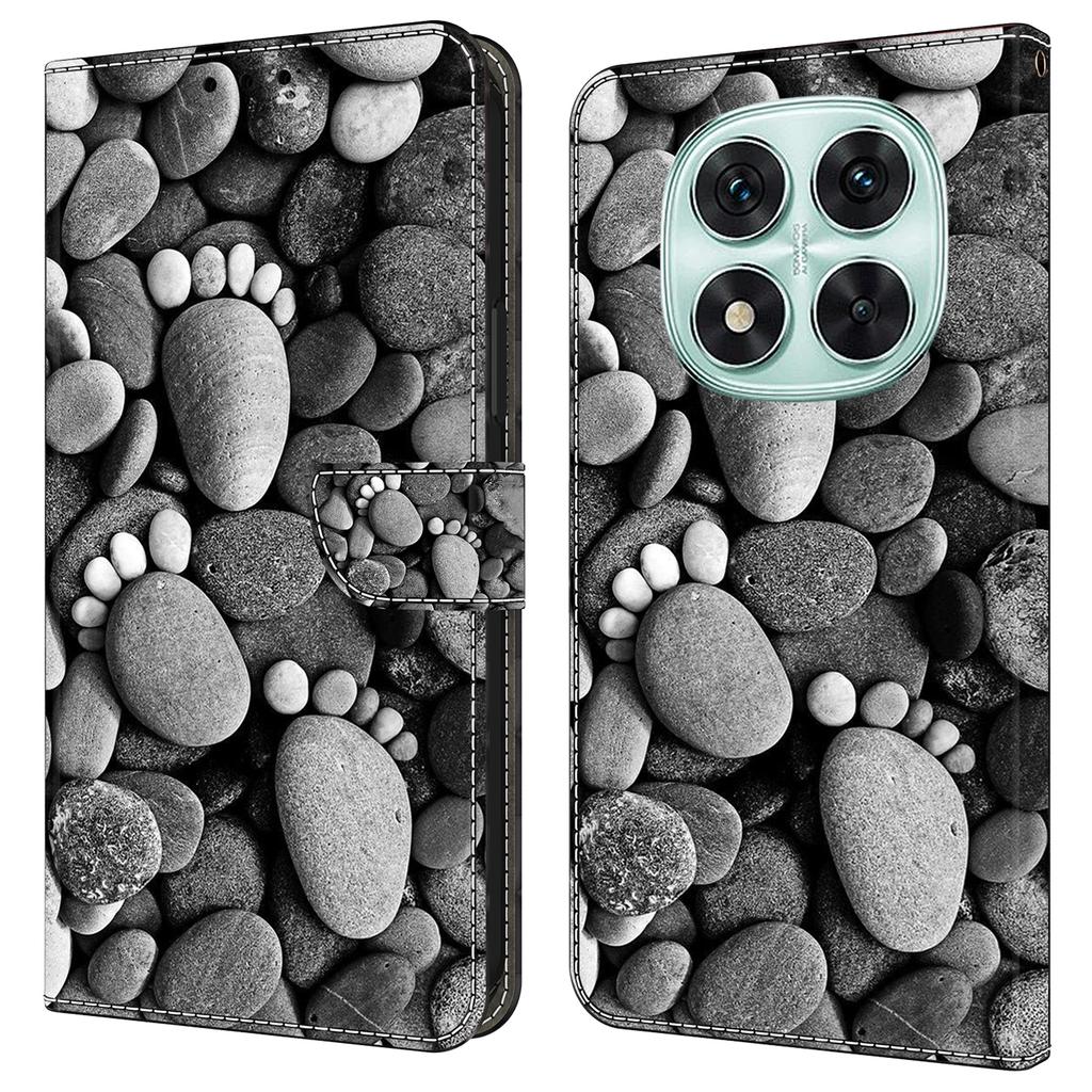 Для Xiaomi Redmi Note 14 Pro 4G Чехол Кошелек Подставка С Принтом Узор Искусственная Кожа Книжка Чехол для Телефона