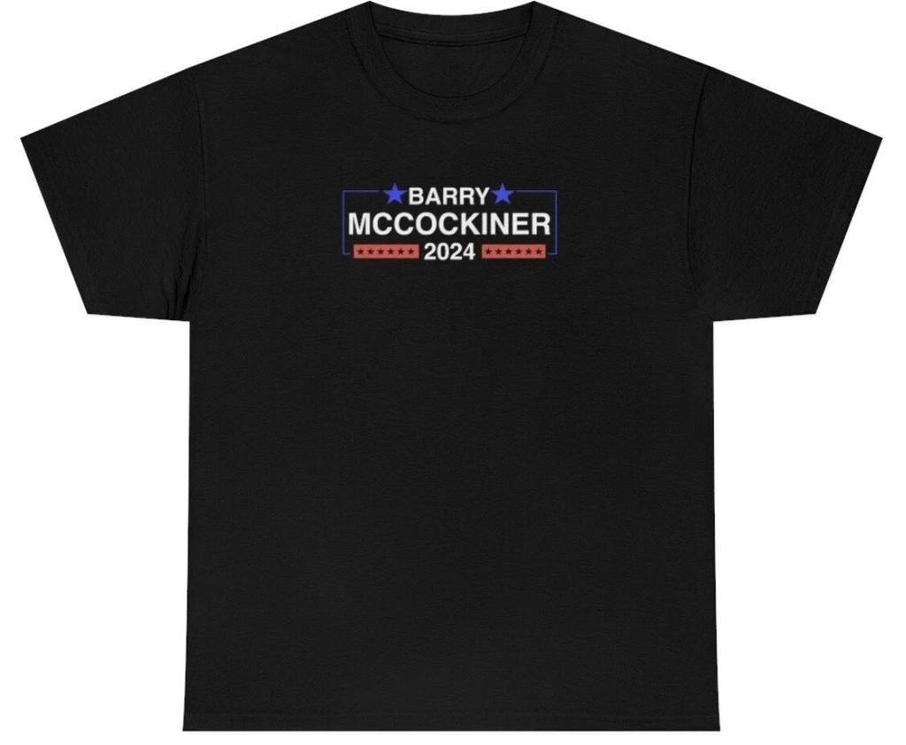 Mens Barry McCockiner 2024 T Shirt Funny USA Presidential Politics Novelty Tee