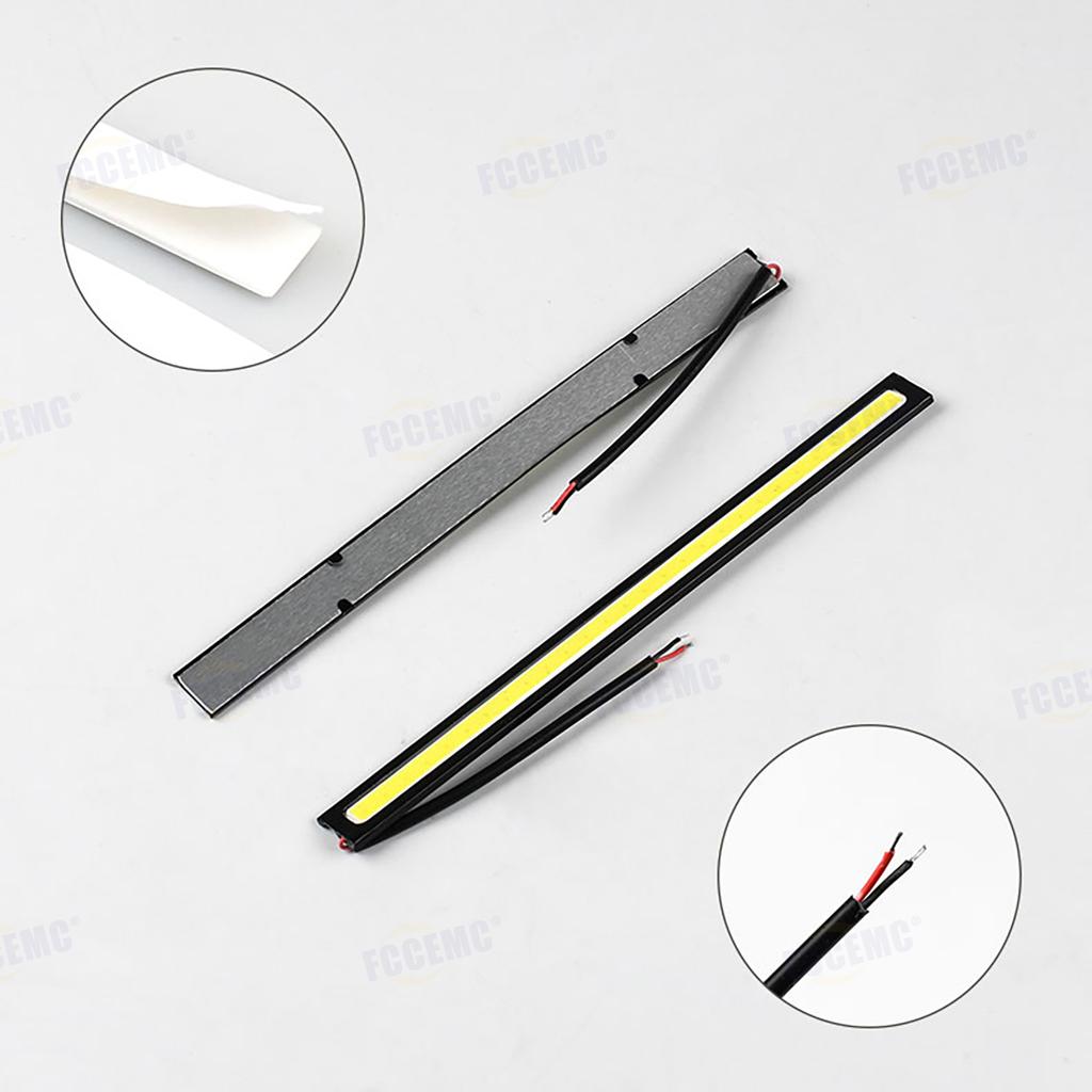 2pcs 12V COB DRL 17cm LED 6000K Waterproof Daytime Running Light Car COB Fog Lamp Auto Strip Light Car Styling Led DRL Lamp