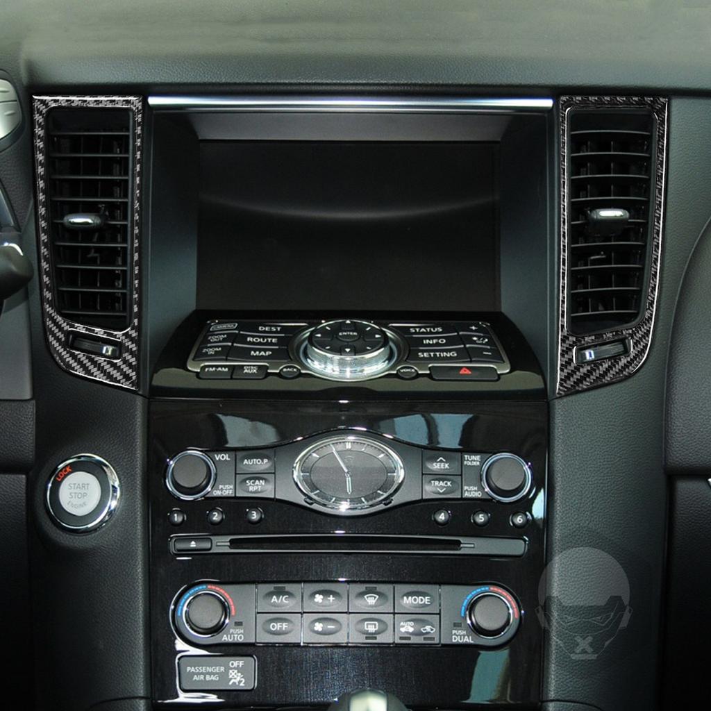 Для Infiniti FX 2009-2013 Рулевое колесо из углеродного волокна Радио Кондиционер Переключение передач Крышка подъемника окна Накладка Украшение