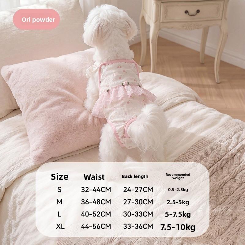 Female Dog Physiological Pants Soft Elastic Pet Menstrual Pants Adjustable Anti-harassment Sanitary Underwear for Small Dogs