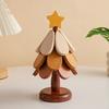 Yousheng 3Pcs Wooden Christmas Tree Trivets for Hot Dishes Heat Insulation Placemat Desktop Protection Mat Creative Tree Shape Coaster Table Decor
