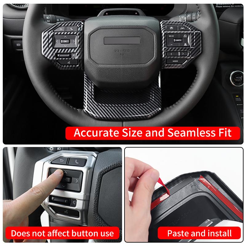 For 2024-2026 Toyota Land Cruiser Prado LC250 j250 Steering Wheel Button Protection Frame Anti Scratch Car Interior Accessories