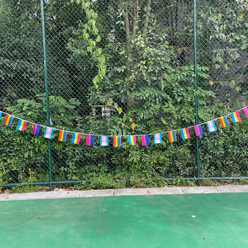 5M  20 Pieces Rainbow Flag String of Flags Gay Bisexual Lesbian Pansexuality LGBT Pride Right Party