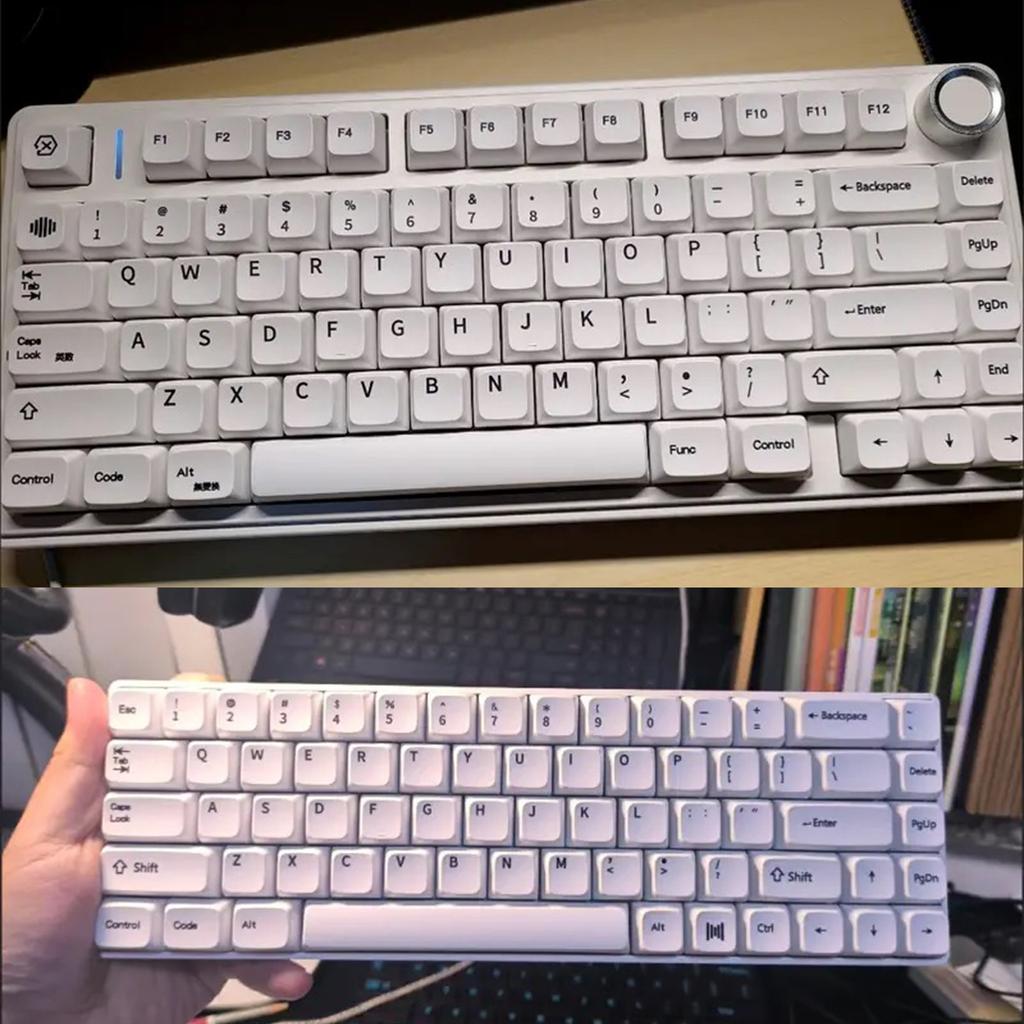 XDA Profile Keycaps Thick PBT Dye Sublimation for 135Keys Mechanical Keyboard Minimalist White Keycap Set