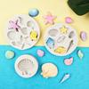 1PC 3D Ocean Themed Silicone Fondant DIY Cake Decorating Seashell Starfish Coral Cupcake Baking Mold Chocolate Baking Tool Set