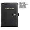 Faux Leather Golf Scorecard Holder Book Waterproof Journal Notebook Premium Scorepad Pocket Score Log with 200 Pages for Men Golfers High-quality