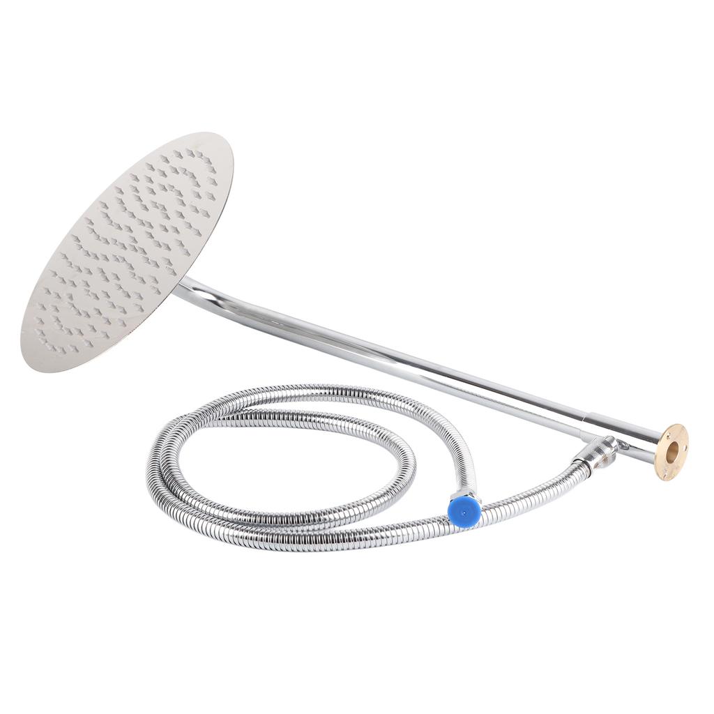 G1/2 Thread Stainless Steel Round Shower Household Bathroom Wall Mounted Shower Head 25cmRound