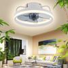 Modern Fan With Ceiling Light 85-265V 55W Infinitely Dimmable Home Application Control Lamps For Living Room Decorate Fixture
