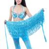 Юбка для живота с пайетками, декорированная, привлекающая внимание, вискозный шарф для танца живота