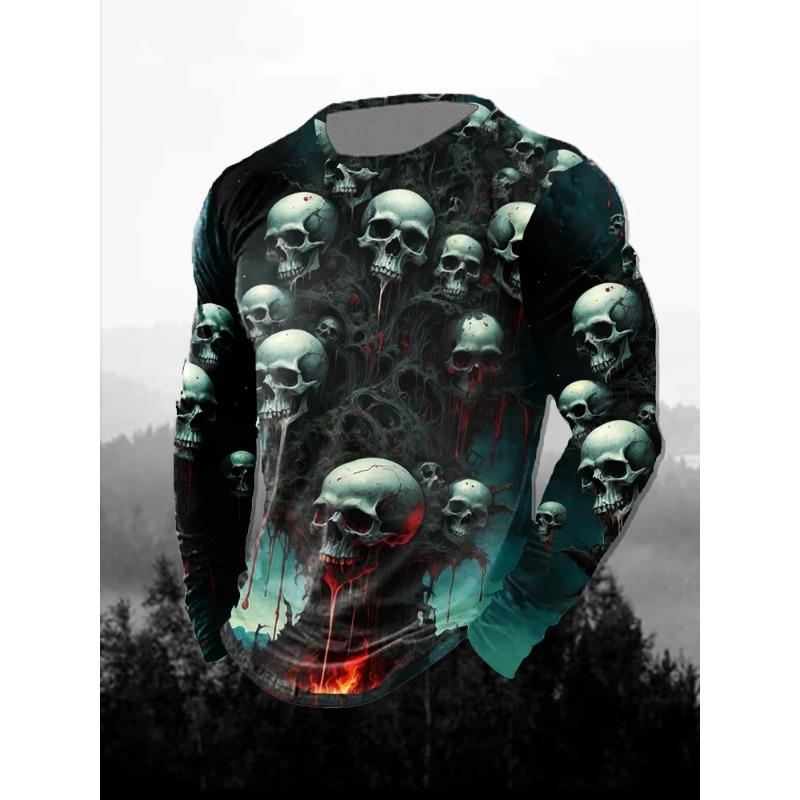 Мужская футболка с 3D-принтом в виде льва, повседневная, удобная, с длинным рукавом, модная одежда