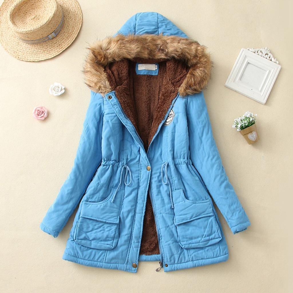 Winter Womens Warm Coat Hooded Jacket Slim Winter Outwear Coats