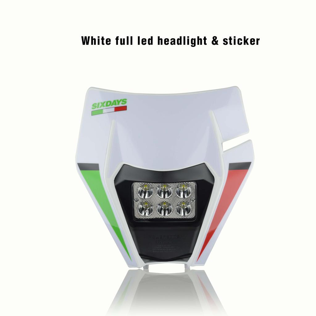 MCHMFG Motorcycle LED Headlight Headlamp Head Light Supermoto Fairing For KTM EXC SXF MX Dirt Bike Enduro LED Headlight