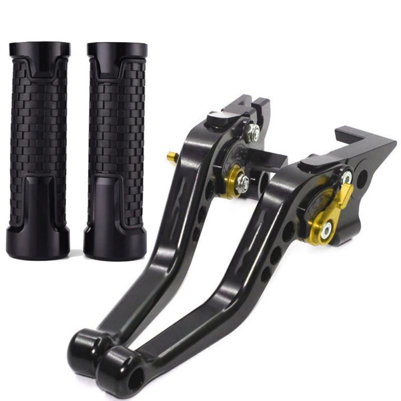Aluminum Motorcycle Handlebar Grips Brake Clutch Levers Lever Extensions Kawasaki Yamaha Ducati CFMOTO