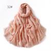 High-Quality Cotton Linen Gauze Scarf: Breathable, Encrypted Sunscreen, Four-Circle Fringe Shawl, Women's Malay Head Scarf