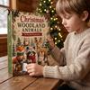 Novelty Holiday Desk Accessories Woodland Animal Advent Calendar, 24-Day Christmas Countdown Set with Forest Calendar for Kids Critter Ornaments,