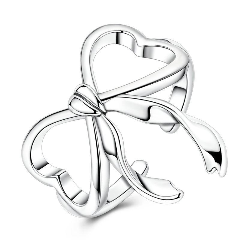 925 Silver Charms Colorful Bow Set Earrings Ring Beads Pendant for Women Bracelets Necklaces DIY Jewelry Gift