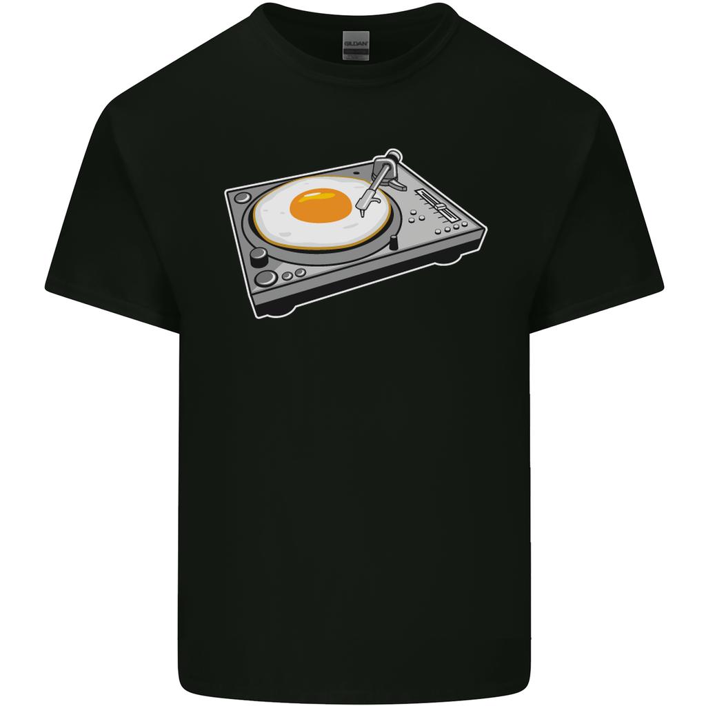 Egg Decks DJ DJing Turntable Record Player Unisexs Light Cotton TShirt