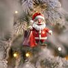 Украшения Санта-Клауса 2D Мультяшный Санта-Клаус Акриловая Подвеска Рождественская Елка Подвесное Украшение для Праздничного Дерева Декор