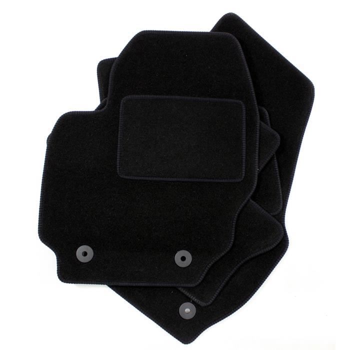 Tapis de sol - Volvo - V70 - Velours noir - 4 pièces - Ajustement précis