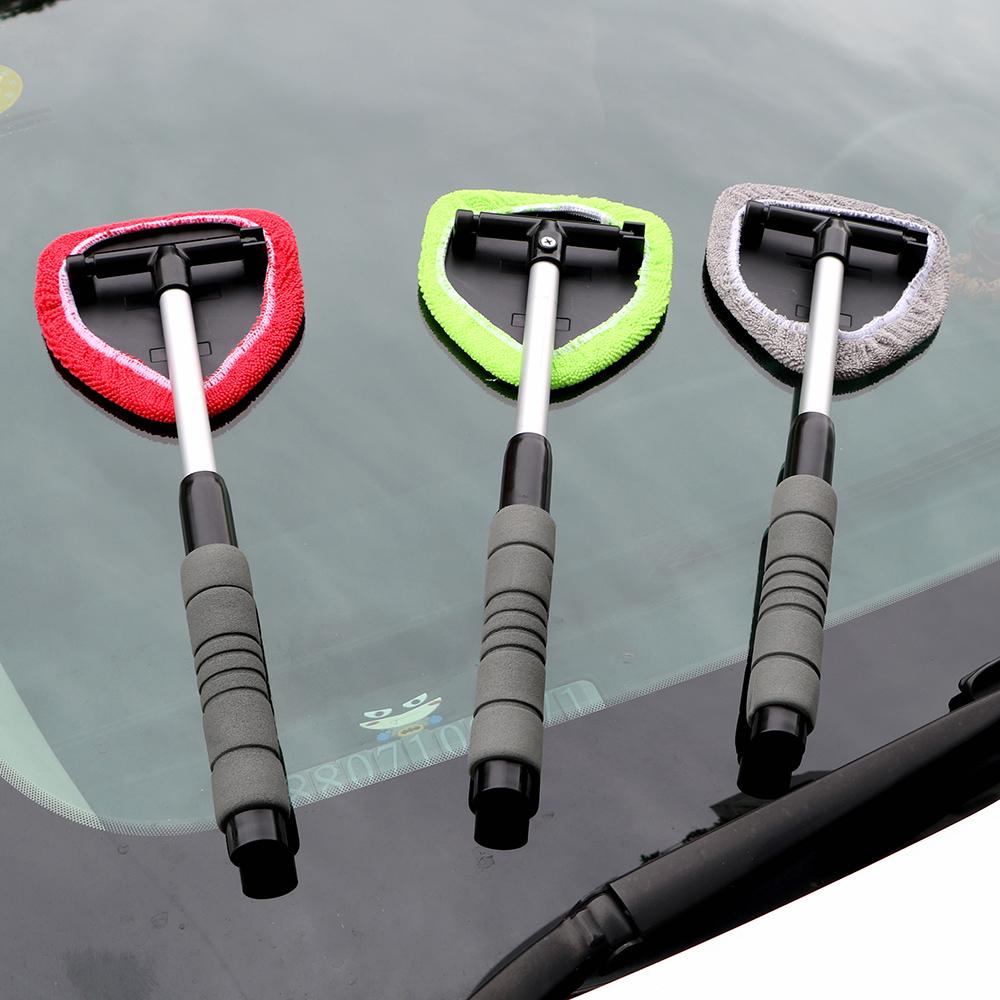 Car Window Cleaner Window Scraping Mist Eliminator Maintenance Tool Car Windshield Cleaning Brush Telescopic Window Glass Cleaner Microfiber