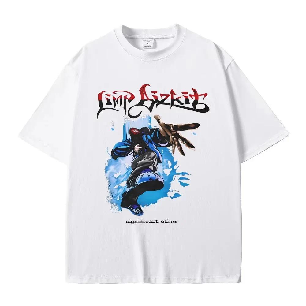 Rock Band Limp Bizkit Significant Other Print Tshirts Unisex Wounisex Vintage Metal Oversized Tshirt Male High Quality Cotton Black