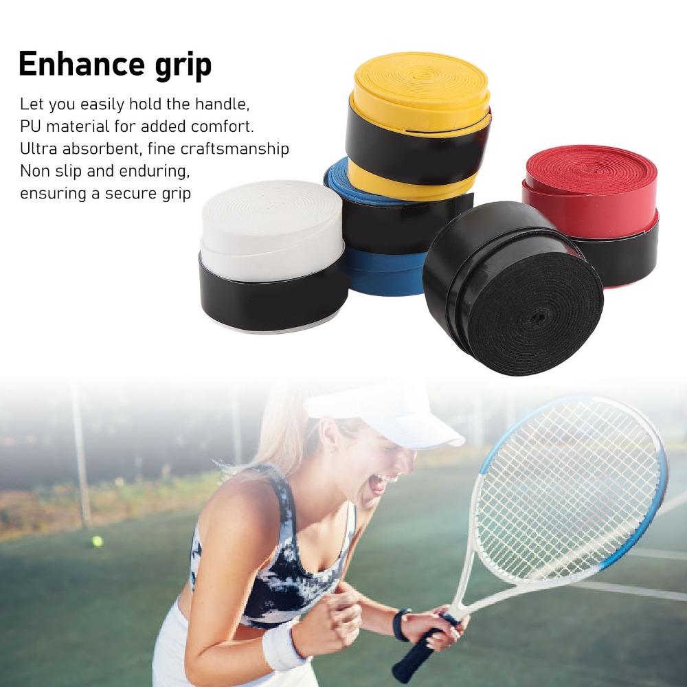 10pcs PU Material Handle Wrap 110cm Length Sports Grip Tape Convenient Racquet Overgrip For Sports