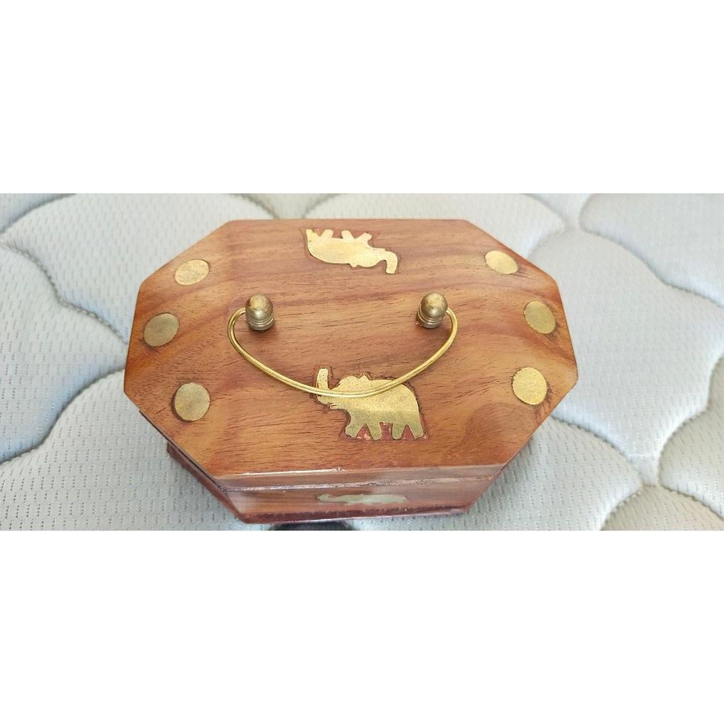 Деревянная шкатулка для украшений ручной работы для женщин, органайзер для украшений в виде слона, подарочные изделия, 6 дюймов