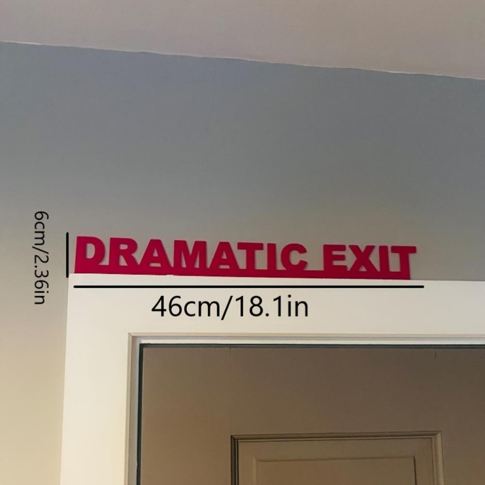 1 шт. Современная металлическая дверная накладка «Драматический выход» — настенное искусство и декор полок, идеально подходит для свадеб, Хэллоуина и Рождества, для использования в помещении, украшение для статуй на стену