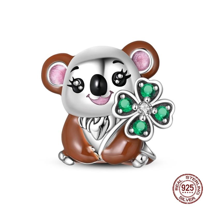 New Copper Cactus Flower Bird Bear Pony Bag Charms Beads Fit Charms Brand Original Bracelet Diy Fine Jewelry Gift