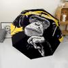 1PC Custom Name Monkey Music Headphones Art Automatic Folding Umbrella Compact Travel Umbrella for Men & Women, Ideal Gift for Christmas, Birthdays, H