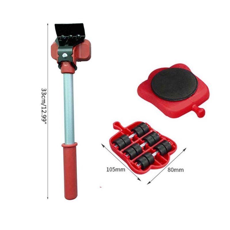 Professional Furniture Mover Tool Set Heavy Stuffs Transport Lifter Wheeled Mover Roller with Wheel Bar Moving Hand Devices