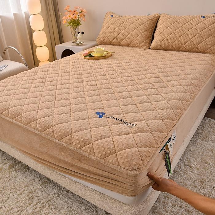 Новый графеновый молочный флис с хлопчатобумажной простыней, теплое и быстро нагревающееся покрывало, защитный чехол для дома Simmons